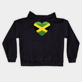 Jamaica Flag Heart Kids Hoodie